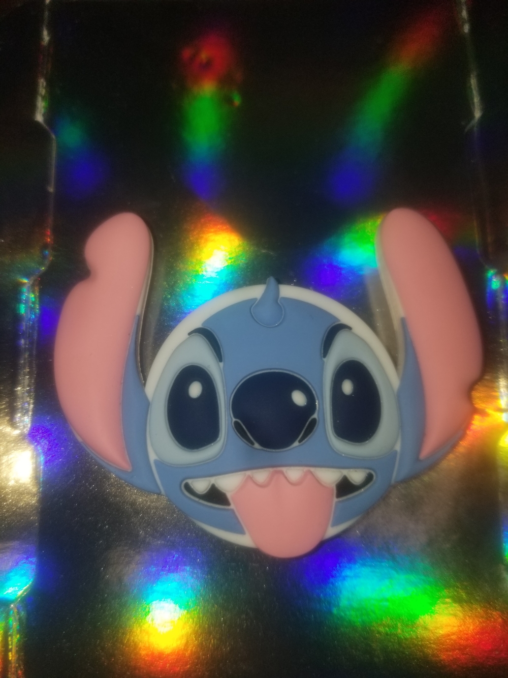 Cute Blue Stitch Popsocket with Pink Ears